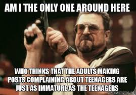 Complaining about teenagers