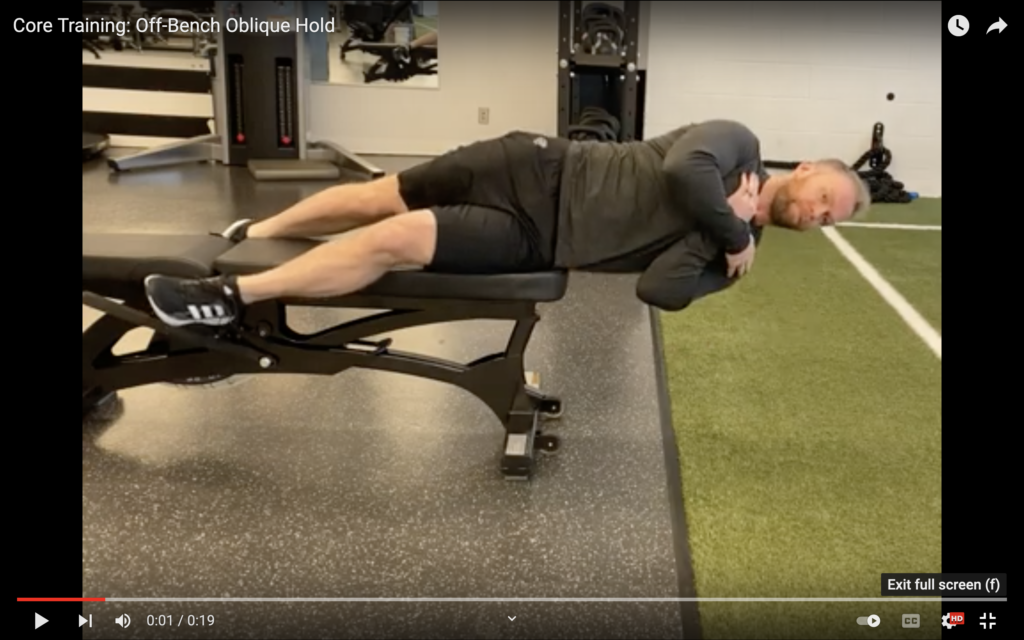 Lateral Core Training OffBench Oblique Hold Kevin Neeld