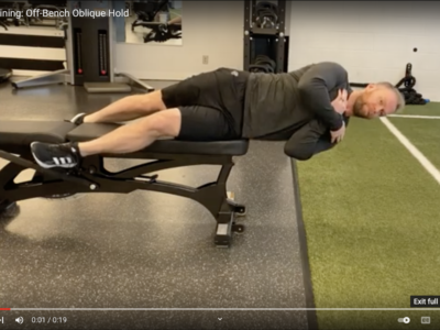Lateral Core Training: Off-Bench Oblique Hold