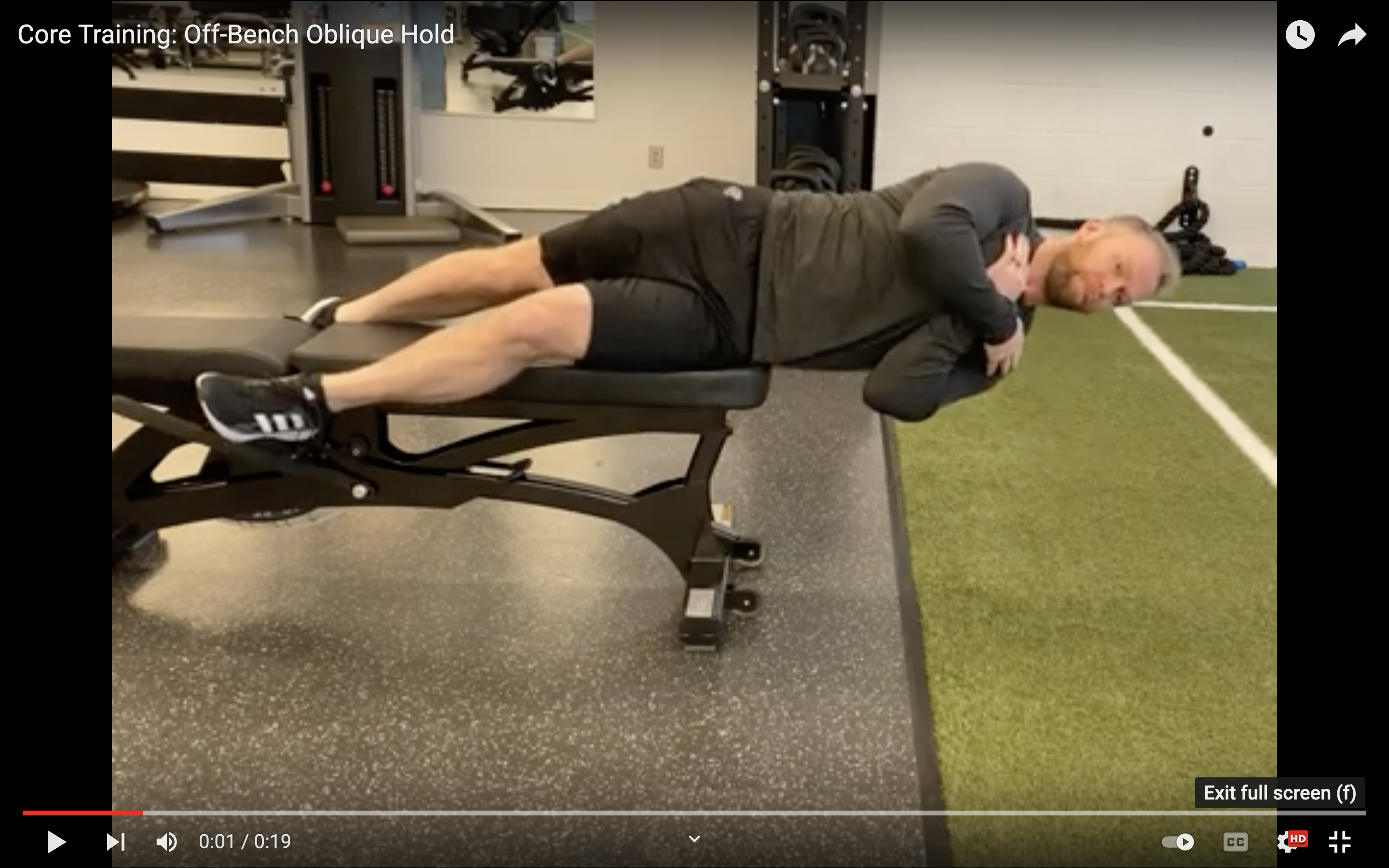Lateral Core Training: Off-Bench Oblique Hold