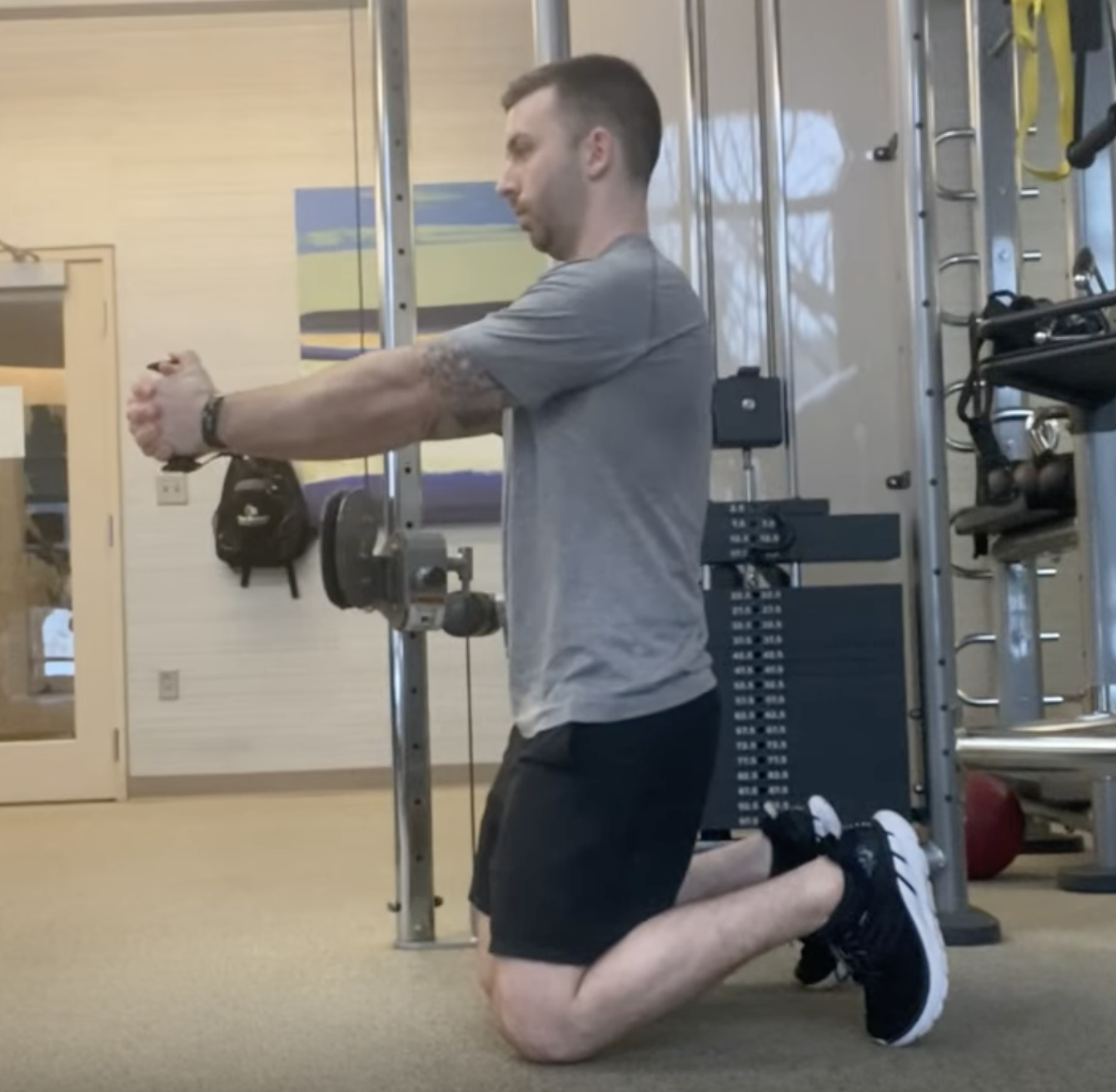 Lateral Core Training: Tall Kneeling Anti-Rotation Press to Overhead